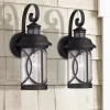 John Timberland Capistrano Mission Outdoor Wall Light Fixtures Set Of 2 Black Dusk To Dawn Motion Sensor 15 3/4" Clear Seeded Glass For Post Exterior -John Timberland GUEST 00824687 bd5f 4a27 91ac bfe80d465e7f