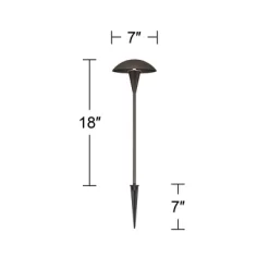 John Timberland Large Mushroom Bronze Finish LED Landscape Path Lights - Set Of 4 -John Timberland GUEST 02836d99 452b 49b6 ae3e 2066b94a40f6