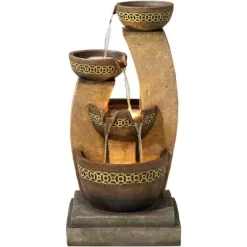 John Timberland Outdoor Floor Water Fountain Four Bowl Cascading Waterfall 41" Tall For Yard Garden Lawn -John Timberland GUEST 02a0de16 29c7 4100 91b7 f6bece9f3e0c