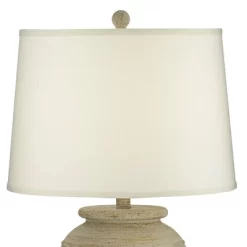 John Timberland Austin 28" Tall Jug Southwest Farmhouse Rustic Table Lamps Set Of 2 Sand Toned Ridged Finish Cream Shade Living Room Bedroom Bedside -John Timberland GUEST 033feddc d7ec 407f 9fed 7bf072f08c32