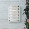 John Timberland Modern Industrial Outdoor Wall Light Fixture White Grid 10" Frosted Glass For Post Exterior Barn Deck House Porch Yard Posts Patio