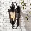 John Timberland Casa Marseille Vintage Rustic Outdoor Wall Light Fixture Bronze Scroll 27 1/2" Hammered Glass For Post Exterior Barn Deck House Porch -John Timberland GUEST 0664e957 c2a4 47f1 952e 017c0feff6b8