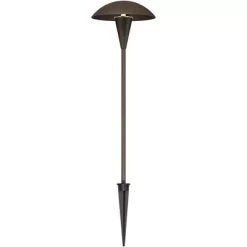 John Timberland Grant 18" High Bronze LED Mushroom Path Lights Set Of 2 -John Timberland GUEST 0878a7d0 0a2a 4ace 9ac6 27327505ca81