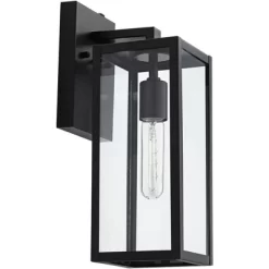 John Timberland Titan Modern Outdoor Wall Light Fixtures Set Of 2 Mystic Black Dusk To Dawn 14" Clear Glass For Post Exterior Barn Deck -John Timberland GUEST 0d51de3c b967 47a4 9143 f9a056194391