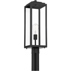 John Timberland Titan Modern Outdoor Post Light Mystic Black 21 3/4" Clear Glass Panels For Exterior Barn Deck House Porch Yard Patio Home Outside -John Timberland GUEST 0d612653 a0f1 45ba 89d5 3a8c994c87c4