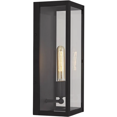 John Timberland Modern Industrial Outdoor Wall Light Fixture Sand Black 14 1/4" Clear Glass For Exterior House Porch Patio Outside 7 John Timberland Modern Industrial Outdoor Wall Light Fixture Sand Black 14 1/4" Clear Glass For Exterior House Porch Patio Outside - Image 5
