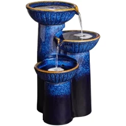 John Timberland Modern Outdoor Floor Water Fountain With Light LED 26 3/4" High Cascading Bowls For Yard Garden Patio Deck -John Timberland GUEST 10cfa2de d620 44c6 a8bf fb001cef1108