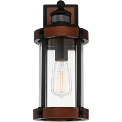 John Timberland Stan Industrial Outdoor Wall Light Fixture Dark Faux Wood Black Motion Sensor 15 1/2" Clear Glass For Post Exterior Barn Deck House 10 John Timberland Stan Industrial Outdoor Wall Light Fixture Dark Faux Wood Black Motion Sensor 15 1/2" Clear Glass For Post Exterior Barn Deck House -John Timberland GUEST 16b572bc 3ddf 4c2e 989f 7d7430a4c65c