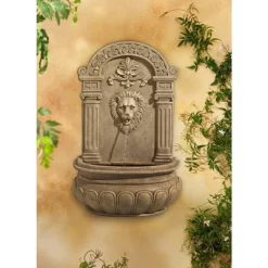 John Timberland Lion Face Rustic Outdoor Wall Water Fountain 31" Regal For Yard Garden Patio Home Deck Porch House Exterior Balcony Roof Relaxation -John Timberland GUEST 17521791 c401 4aba a4b2 7a42835b7a46