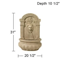 John Timberland Lion Face Rustic Outdoor Wall Water Fountain 31" Regal For Yard Garden Patio Home Deck Porch House Exterior Balcony Roof Relaxation -John Timberland GUEST 19d71903 842e 4d8f b73c f800607bdc2d