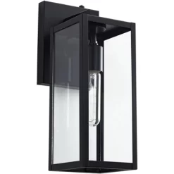 John Timberland Titan Modern Outdoor Wall Light Fixtures Set Of 2 Mystic Black Dusk To Dawn 14" Clear Glass For Post Exterior Barn Deck -John Timberland GUEST 1ad6e420 259d 4aee ba86 f682a4a95c05