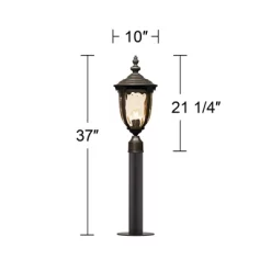John Timberland Outdoor Post Light Fixture LED Veranda Bronze 37" Clear Hammered Glass For Exterior House Porch Patio Garden Yard 10 John Timberland Outdoor Post Light Fixture LED Veranda Bronze 37" Clear Hammered Glass For Exterior House Porch Patio Garden Yard -John Timberland GUEST 1c704a8a 0848 4f8c 83ba df99e3226acc