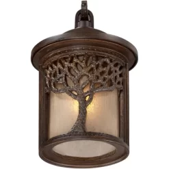 John Timberland Rustic Outdoor Wall Light Fixture Bronze 9 1/2" Tree Etched Glass Sconce For Exterior House Deck Patio Porch Lighting -John Timberland GUEST 1ca340a3 d45c 4337 9477 3fee4f1ad702