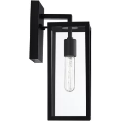 John Timberland Titan Modern Outdoor Wall Light Fixtures Set Of 2 Mystic Black Dusk To Dawn 14" Clear Glass For Post Exterior Barn Deck -John Timberland GUEST 1d5aa6d8 cdef 4d6a adc1 44bb15cbf242