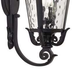 John Timberland Casa Marseille Vintage Rustic Outdoor Wall Light Fixture Textured Black 36" Clear Hammered Glass For Post Exterior Barn Deck House -John Timberland GUEST 1f2d1be0 1df6 453b 8994 4c5717008529