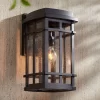 John Timberland Neri Mission Outdoor Wall Light Fixture Oil Rubbed Bronze 16" Clear Seedy Glass For Post Exterior Barn Deck House Porch Yard Patio -John Timberland GUEST 2181d1c5 8cc8 46cc a618 76c0f879e352