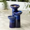 John Timberland Modern Outdoor Floor Water Fountain With Light LED 26 3/4" High Cascading Bowls For Yard Garden Patio Deck -John Timberland GUEST 226d0cf5 cd38 4759 8b91 69e609e339ec