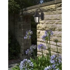 John Timberland Casa Sierra Rustic Vintage Outdoor Wall Light Fixture Black Downbridge 18 1/2" Clear Seedy Glass For Post Exterior Barn Deck House -John Timberland GUEST 233b5184 b1f1 4b02 a823 26f0ee75170f