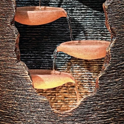 John Timberland Seven Cascade Rustic Outdoor Floor Water Fountain With LED Light 35" For Yard Garden Patio Home Deck Porch House Exterior Balcony 5 John Timberland Seven Cascade Rustic Outdoor Floor Water Fountain With LED Light 35" For Yard Garden Patio Home Deck Porch House Exterior Balcony - Image 3