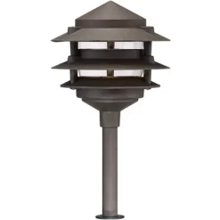 John Timberland Pagoda And Spotlight 10-Piece LED Landscape Light Set