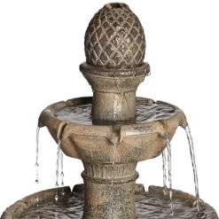 John Timberland Louvre Rustic 3 Tier Cascading Outdoor Floor Water Fountain With LED Light 44" For Yard Garden Patio Home Deck Porch Exterior Balcony 11 John Timberland Louvre Rustic 3 Tier Cascading Outdoor Floor Water Fountain With LED Light 44" For Yard Garden Patio Home Deck Porch Exterior Balcony -John Timberland GUEST 26bda406 c4fc 48fd a209 5d93e19a66fc
