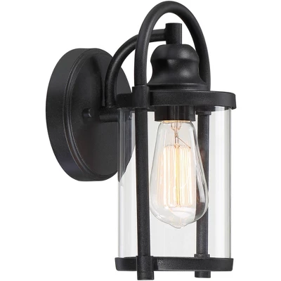 John Timberland Rustic Farmhouse Outdoor Wall Light Fixtures Set Of 2 Black 10 1/4" Clear Glass For Exterior Barn Deck House Porch Yard Patio Outside 7 John Timberland Rustic Farmhouse Outdoor Wall Light Fixtures Set Of 2 Black 10 1/4" Clear Glass For Exterior Barn Deck House Porch Yard Patio Outside - Image 5
