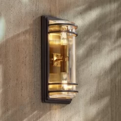 John Timberland Habitat Modern Outdoor Wall Light Fixture Bronze Warm Brass 16" Clear Glass For Post Exterior Barn Deck House Porch Yard Patio Home 16 John Timberland Habitat Modern Outdoor Wall Light Fixture Bronze Warm Brass 16" Clear Glass For Post Exterior Barn Deck House Porch Yard Patio Home -John Timberland GUEST 2bfa7da2 ca6d 42a9 b552 39e1401995fc