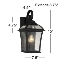 John Timberland Mosconi Rustic Outdoor Wall Lights Fixture Set Of 2 Textured Black 15" Clear Seedy Glass For Post Exterior Barn Deck House Porch Yard 15 John Timberland Mosconi Rustic Outdoor Wall Lights Fixture Set Of 2 Textured Black 15" Clear Seedy Glass For Post Exterior Barn Deck House Porch Yard -John Timberland GUEST 2dcdfe0d 1b11 461f 947f 932df6bc576e