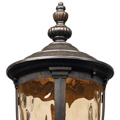 John Timberland Bellagio Rustic Outdoor Post Light Veranda Bronze 21" Hammered Glass For Exterior Barn Deck Post Light House Porch Yard Patio Home 4 John Timberland Bellagio Rustic Outdoor Post Light Veranda Bronze 21" Hammered Glass For Exterior Barn Deck Post Light House Porch Yard Patio Home - Image 2