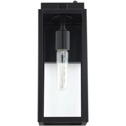 John Timberland Titan Modern Outdoor Wall Light Fixture Mystic Black Dusk To Dawn 14" Clear Glass For Post Exterior Barn Deck House Porch Yard Patio -John Timberland GUEST 312e1ddb 48fe 4e4f 8b9e ff7a9c05f560