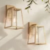 John Timberland Arrington Modern Outdoor Wall Light Fixtures Set Of 2 Soft Gold Metal 13" Clear Glass For Post Exterior Barn Deck House Porch Yard -John Timberland GUEST 318f0977 9401 41e6 91a0 d4173200e53a