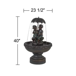John Timberland Boy And Girl Under Umbrella Modern Outdoor Water Fountain 40" For Yard Garden Patio Home Deck Porch House Exterior Balcony Roof Decor 16 John Timberland Boy And Girl Under Umbrella Modern Outdoor Water Fountain 40" For Yard Garden Patio Home Deck Porch House Exterior Balcony Roof Decor -John Timberland GUEST 3455e553 87c3 4a55 8ed6 f20369bdcac7