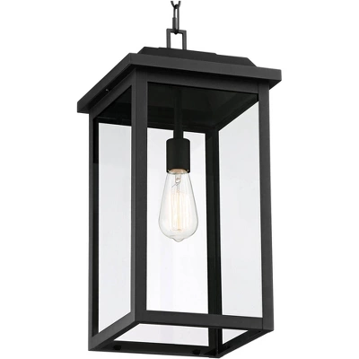 John Timberland Eastcrest Modern Outdoor Hanging Light Textured Black 21 1/2" Clear Glass For Post Exterior Barn Deck House Porch Yard Patio Outside 4 John Timberland Eastcrest Modern Outdoor Hanging Light Textured Black 21 1/2" Clear Glass For Post Exterior Barn Deck House Porch Yard Patio Outside - Image 2