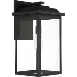 John Timberland Eastcrest Modern Outdoor Wall Light Fixture Textured Black 20 1/2" Clear Glass Panels For Post Exterior Barn Deck House Porch Patio -John Timberland GUEST 38e22a7e d58e 4738 aca1 095bcf88b1e6