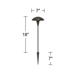 John Timberland Mushroom Bronze 6-Piece LED Landscape Path Light Set -John Timberland GUEST 3b1ed386 227f 4f12 8ff8 e202a0b481ce 3