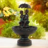 John Timberland Boy And Girl Under Umbrella Modern Outdoor Water Fountain 40" For Yard Garden Patio Home Deck Porch House Exterior Balcony Roof Decor -John Timberland GUEST 40cf2aa9 908d 4134 88f6 0cce07e98455