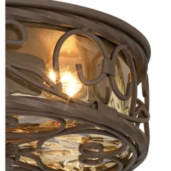 John Timberland Casa Seville Rustic Farmhouse Flush Mount Outdoor Ceiling Light Fixture Dark Walnut 4 1/2" Champagne Water Glass For Post Exterior -John Timberland GUEST 40d7c497 c6f7 44a7 8b06 0f8d2b928973