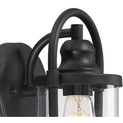 John Timberland Rustic Farmhouse Outdoor Wall Light Fixtures Set Of 2 Black 10 1/4" Clear Glass For Exterior Barn Deck House Porch Yard Patio Outside 4 John Timberland Rustic Farmhouse Outdoor Wall Light Fixtures Set Of 2 Black 10 1/4" Clear Glass For Exterior Barn Deck House Porch Yard Patio Outside - Image 2