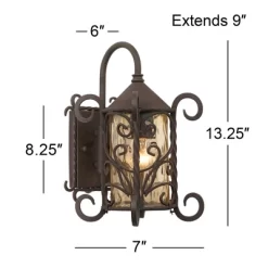 John Timberland Casa Seville Vintage Rustic Outdoor Wall Light Fixture Dark Walnut Scroll 13 1/4" Champagne Hammered Glass For Post Exterior Barn Deck 15 John Timberland Casa Seville Vintage Rustic Outdoor Wall Light Fixture Dark Walnut Scroll 13 1/4" Champagne Hammered Glass For Post Exterior Barn Deck -John Timberland GUEST 46417896 f968 448b b75e a2b3e3cfe582
