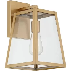 John Timberland Arrington Modern Outdoor Wall Light Fixtures Set Of 2 Soft Gold Metal 13" Clear Glass For Post Exterior Barn Deck House Porch Yard -John Timberland GUEST 47774164 b41d 4d7e b34b 79063044490d 1