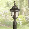 John Timberland Traditional Outdoor Post Light Fixture LED Bronze 35 1/2" Seeded Glass For Exterior Garden Yard Driveway Walkway -John Timberland GUEST 497592f6 d4ef 4d46 a99b 64232a54fe49