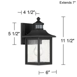John Timberland Moray Bay Mission Outdoor Wall Light Fixture Black Motion Sensor Dusk To Dawn 11 1/2" Seedy Glass For Post Exterior Barn Deck House 15 John Timberland Moray Bay Mission Outdoor Wall Light Fixture Black Motion Sensor Dusk To Dawn 11 1/2" Seedy Glass For Post Exterior Barn Deck House -John Timberland GUEST 4aa47e11 fc58 441c 8bb7 ec58b46cef69