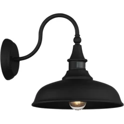 John Timberland Gough Rustic Industrial Wall Light Fixture Set Of 2 Texturized Black Dusk To Dawn Motion Sensor 12 1/2" For Post Exterior Barn Deck -John Timberland GUEST 4abc2fc7 8835 4da1 b2f3 bc29c35154d2