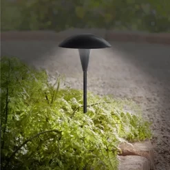John Timberland Large Mushroom 18" High Black Low Voltage LED Path Light -John Timberland GUEST 4e022364 5c81 4ad5 89d9 22d5ed1416ef