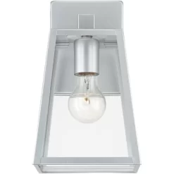 John Timberland Arrington Modern Outdoor Wall Light Fixture Silver Steel 10 3/4" Clear Glass For Post Exterior Barn Deck House Porch Yard Posts Patio -John Timberland GUEST 4f4253c3 f57b 4dc6 be66 9710ab997df9
