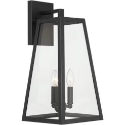 John Timberland Arrington Modern Outdoor Wall Light Fixture Mystic Black Metal 20" Clear Glass For Post Exterior Barn Deck House Porch Yard Posts Home -John Timberland GUEST 4fae71b7 bac8 4e22 b066 763f4e1a0fc0