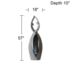 John Timberland Dancing Couple Modern Outdoor Floor Water Fountain With LED Light 57" For Yard Garden Patio Home Deck Porch Exterior Balcony Roof -John Timberland GUEST 4fb720c1 022e 47f1 b1f9 2f94a2c6ea32