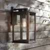 John Timberland Wordsworth Field Rustic Farmhouse Outdoor Wall Light Fixture Dark Bronze Wood Grain 14 1/4" Clear Glass Panels For Post Exterior Deck -John Timberland GUEST 51e7cb8e 3aed 4a9c 805a 4604f1de0b6c