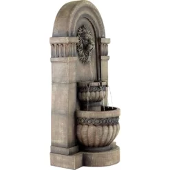 John Timberland Roman Outdoor Floor Water Fountain With Light LED 50" High 2-Tier Lion Face For Yard Garden Patio Deck Home 14 John Timberland Roman Outdoor Floor Water Fountain With Light LED 50" High 2-Tier Lion Face For Yard Garden Patio Deck Home -John Timberland GUEST 52a0bfc5 2de5 478b b8ec d1e2abab083f