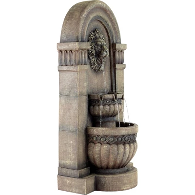 John Timberland Roman Outdoor Floor Water Fountain With Light LED 50" High 2-Tier Lion Face For Yard Garden Patio Deck Home 8 John Timberland Roman Outdoor Floor Water Fountain With Light LED 50" High 2-Tier Lion Face For Yard Garden Patio Deck Home - Image 6